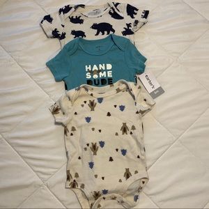 Woodland themed onesie bundle baby boy